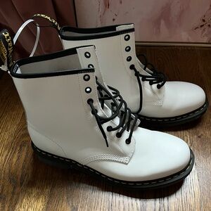 New Dr. Martens White and Black Boots